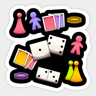 Classic Board Game Elements Sticker